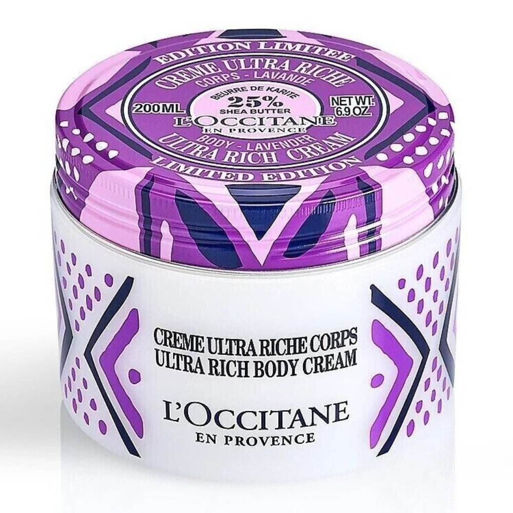 L'Occitane Limited Edition 25% Shea  Lavender Rich Body Cream 6.9 oz. SEALED